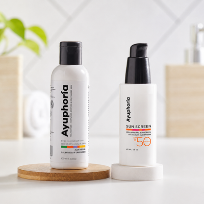 Aloe vera Calendula lavender Moisturizer and Sunscreen Combo